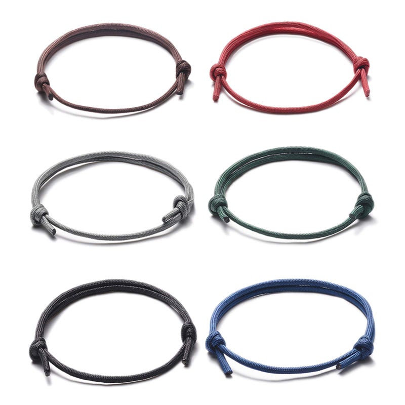 Jeka Nautical Braided Bracelet for Men,Paracord Rope Surfer Bracelets Set String Cord Friendship Knot Wristbands Gift 6 Pcs Bracelets Rakhi for Brother - Image 1
